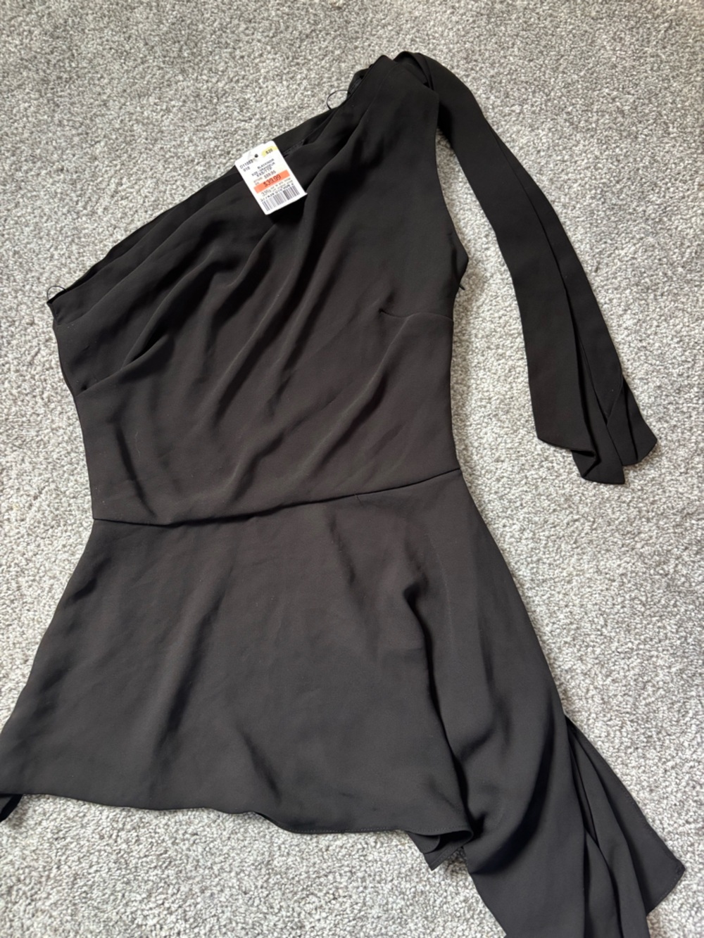 Le Chateau: Asymmetric One-Shoulder Black Dress